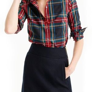 J. Crew Tops - J.Crew Perfect shirt in Stewart plaid J. Crew Tops - J.Crew Perfect shirt in Stewart plaid